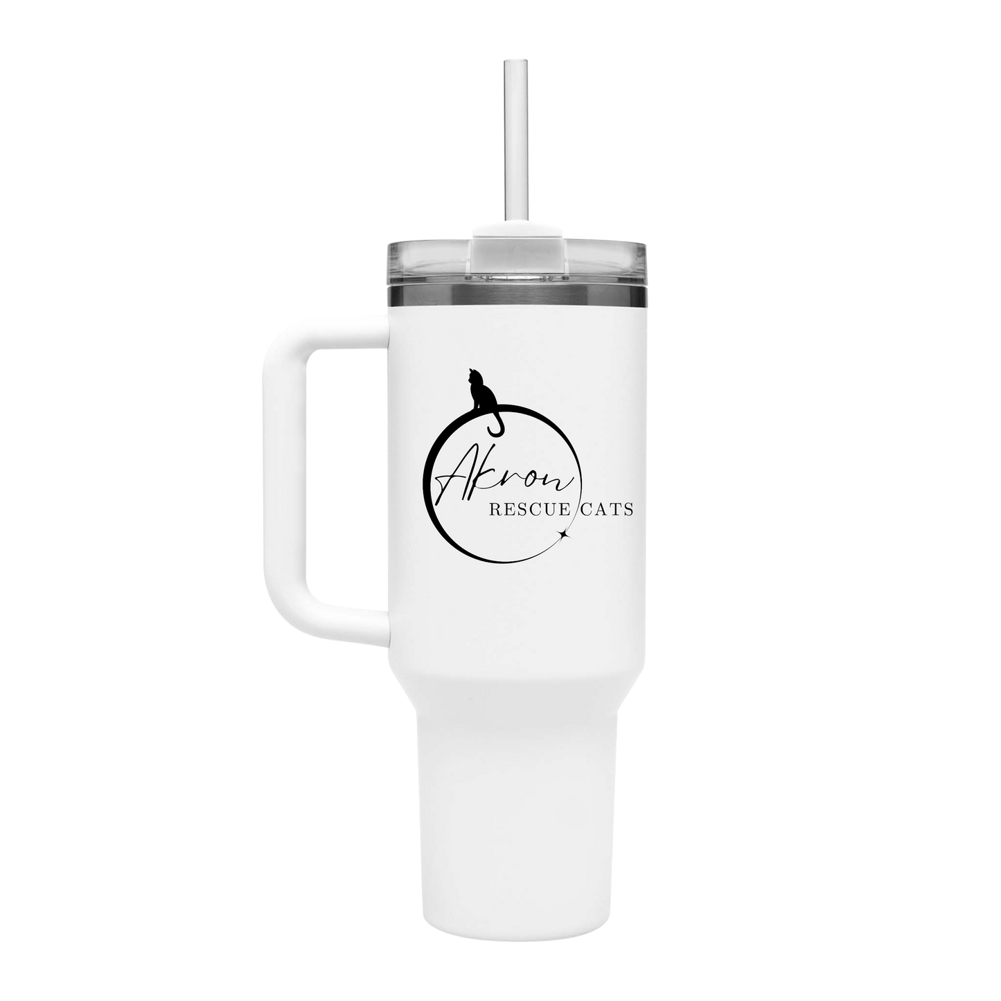 40oz Maxi Cup — 'Akron Rescue Cats' Insulated Travel Mug