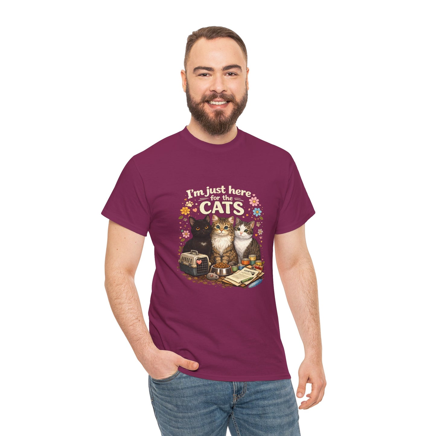 I'm Just Here for the Cats T-Shirt — ARC Monthly shirt 2/$45